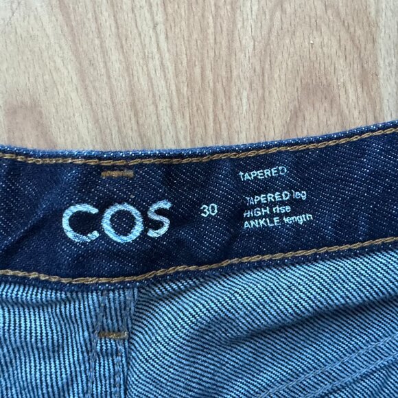 COS Tapered Leg Jeans in Dark Denim - Picture 5 of 5